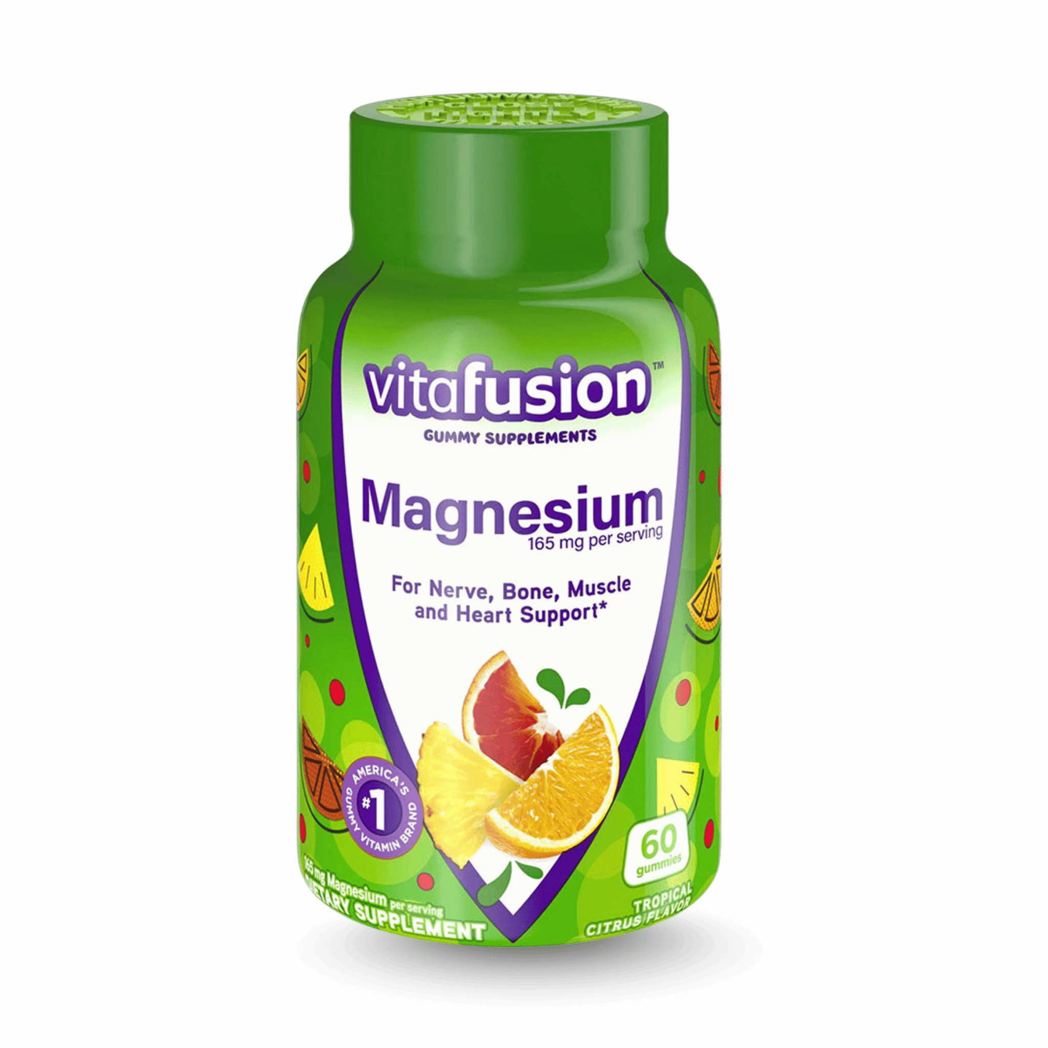 Vitafusion Magnesium Tropical Citrus Dietary Supplement Gummies, 60 Ea